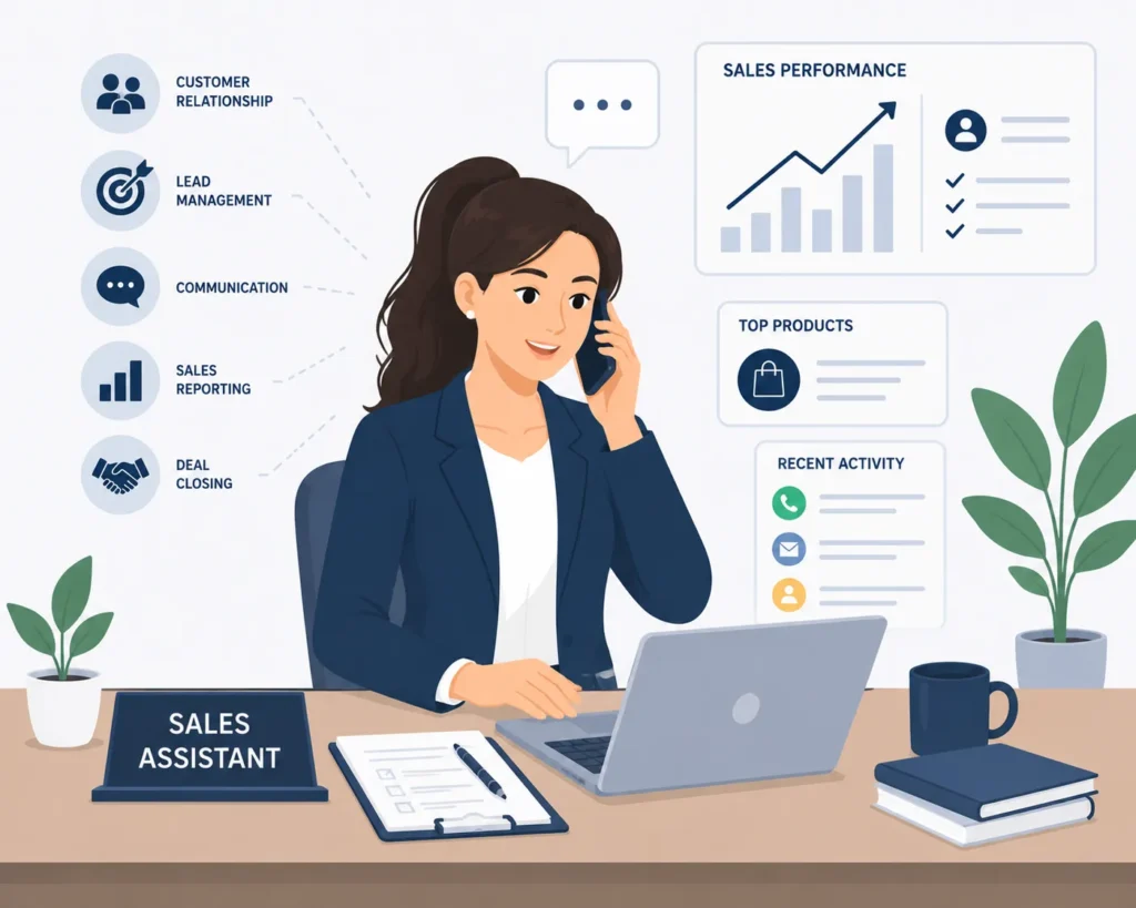 وظایف دستیار فروش